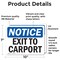 Signmission Exit Sign, Vinyl Decal, 10 in W, 7 in H, Exit To Carport OS-2PACK-NS-D-710-L-12255 - alternate 3